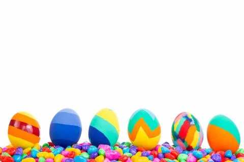 Colorful easter eggs Stock Photos