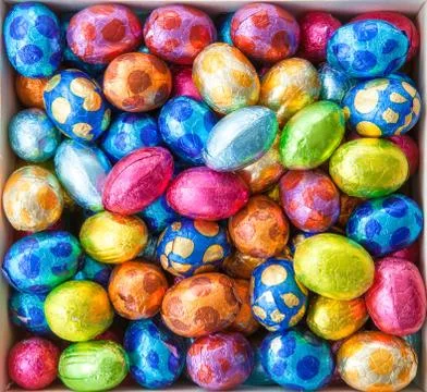 Colorful easter eggs Foto stock