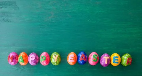 Colorful easter eggs Stock Photos