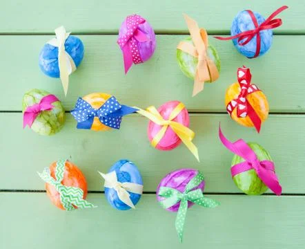 Colorful easter eggs Stock Photos