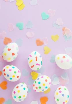 Colorful easter eggs Stock Photos