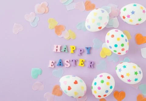 Colorful easter eggs Stock Photos