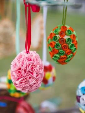 Colorful easter eggs Stock Photos