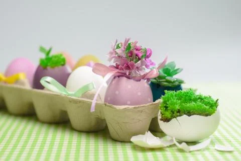 Colorful easter eggs Stock Photos