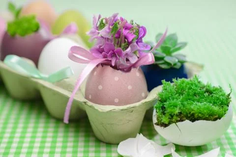 Colorful easter eggs Stock Photos