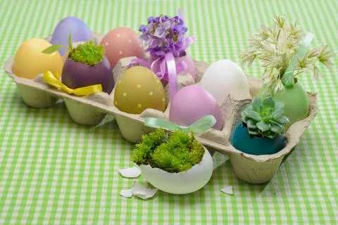 Colorful easter eggs Stock Photos
