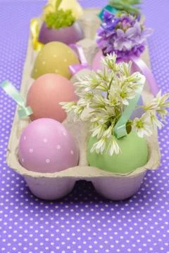 Colorful easter eggs Stock Photos