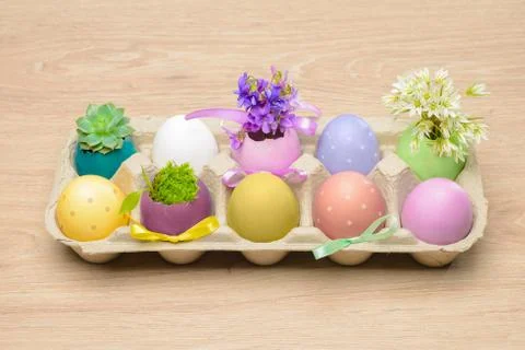 Colorful easter eggs Stock Photos