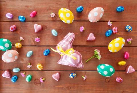 Colorful easter eggs Stock Photos