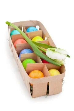 Colorful Easter eggs. Stock Photos
