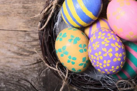 Colorful easter eggs Stock Photos
