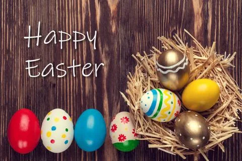 Colorful easter eggs Foto stock