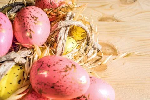 Colorful Easter eggs . Stock Photos