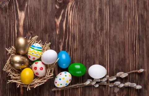 Colorful easter eggs Foto stock
