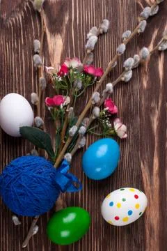 Colorful easter eggs Foto stock