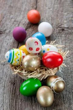 Colorful easter eggs Foto stock