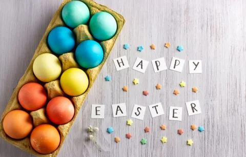 Colorful easter eggs Stock Photos