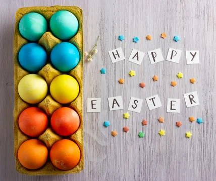 Colorful easter eggs Foto stock