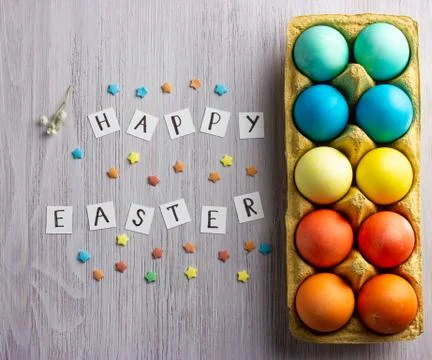 Colorful easter eggs Stock Photos