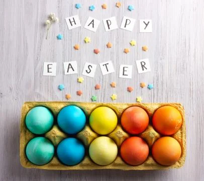 Colorful easter eggs Stock Photos