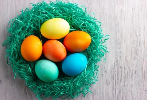 Colorful easter eggs Stock Photos