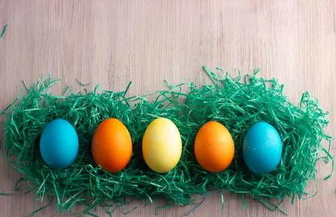 Colorful easter eggs Stock Photos