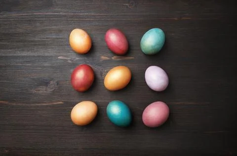 Colorful easter eggs Stock Photos