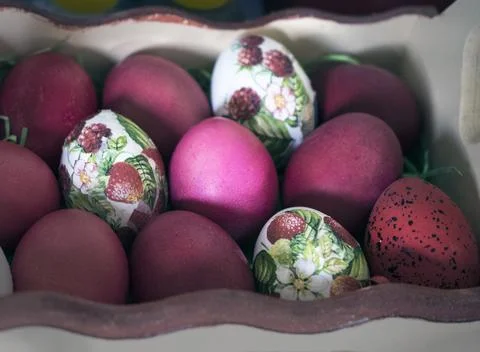 Colorful Easter eggs Stock Photos