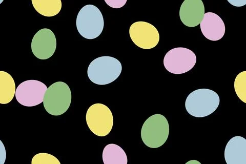 Colorful Easter eggs in a row on a black background. Celebratory activity d.. 스톡 일러스트
