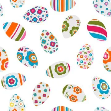 Colorful easter eggs seamless pattern Stock Illustration