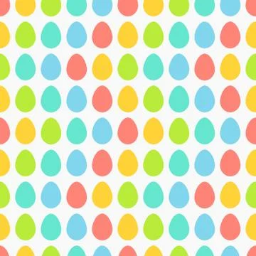 Colorful easter eggs seamless pattern. Vector illustration. Stock Illustration