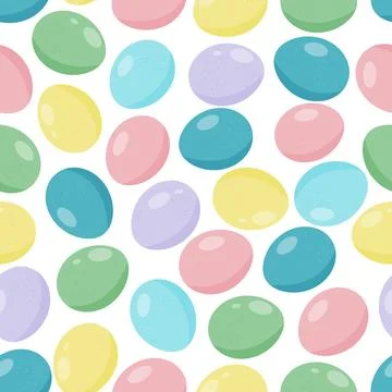 Colorful Easter Eggs Seamless Pattern Background Stock Illustration