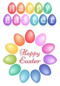 Colorful easter eggs, vector set Stock Illustration