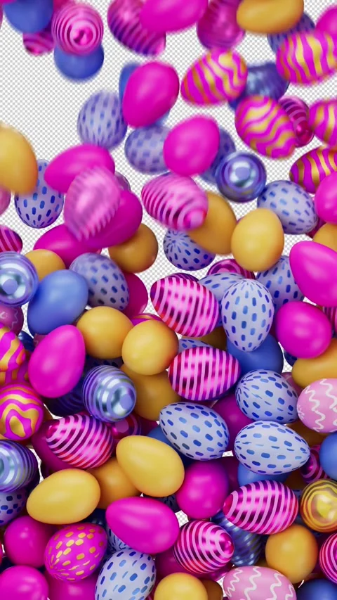 Colorful Easter eggs video transition. Alpha channel 库存影片 330572426