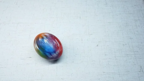 Colorful Easter eggs on a white background Stock-Footage 128736148