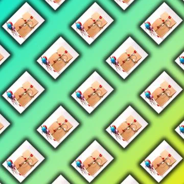 Colorful Easter Eggs with Willow Twigs gift Box with Hearts on turquoise Yell Illustrazione stock