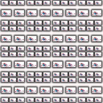 Colorful Easter eggs with willow twigs on white background, pattern, イラスト素材