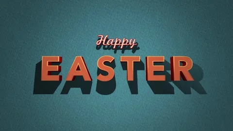 Colorful easter greeting Happy Easter with paper cutout effect 動画素材 263698906