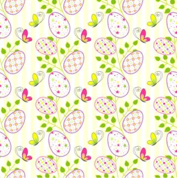 Colorful easter holiday seamless pattern Stock Illustration