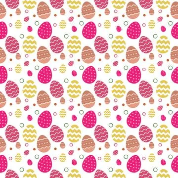 Colorful easter seamless pattern. Easter seamless pattern. Easter pattern. .. Stock Illustration