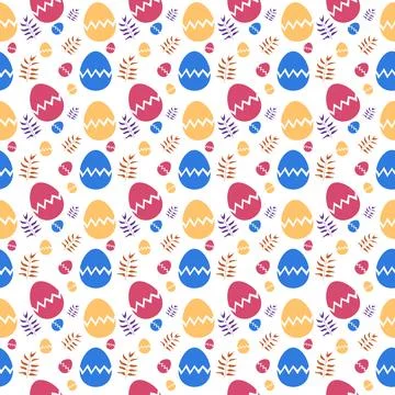 Colorful easter seamless pattern. Easter seamless pattern. Easter pattern. .. Stock Illustration