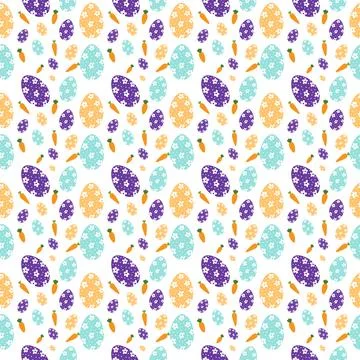 Colorful easter seamless pattern. Easter seamless pattern. Easter pattern. .. Stock Illustration
