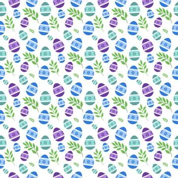 Colorful easter seamless pattern. Easter seamless pattern. Easter pattern. .. Stock Illustration