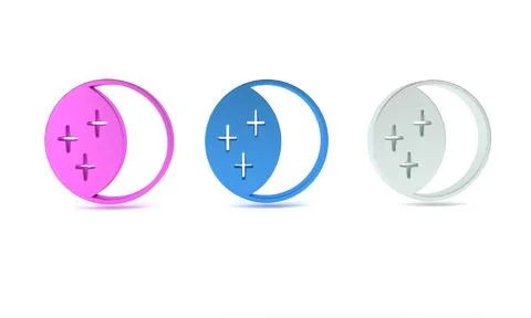Colorful Eclipse of the sun icon isolated on white background. Total sonar .. Stock Illustration