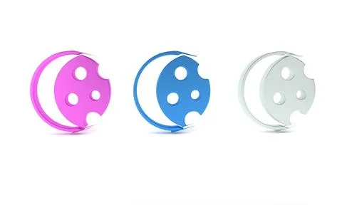 Colorful Eclipse of the sun icon isolated on white background. Total sonar .. Stock Illustration