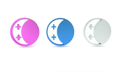 Colorful Eclipse of the sun icon isolated on white background. Total sonar .. Ilustração Stock