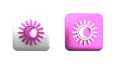 Colorful Eclipse of the sun icon isolated on white background. Total sonar .. Illustrazione stock