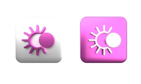 Colorful Eclipse of the sun icon isolated on white background. Total sonar .. Stock Illustration