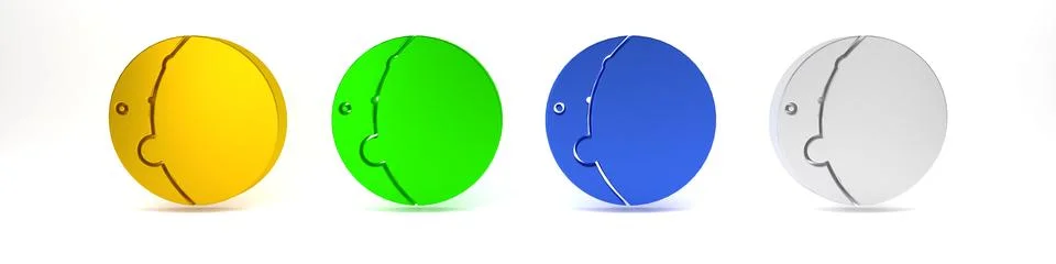 Colorful Eclipse of the sun icon isolated on white background. Total sonar .. Stock Photos