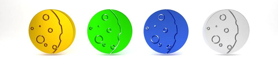 Colorful Eclipse of the sun icon isolated on white background. Total sonar .. Stock Photos